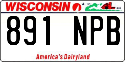 WI license plate 891NPB