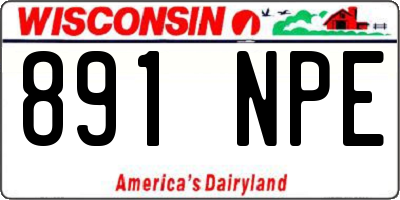 WI license plate 891NPE