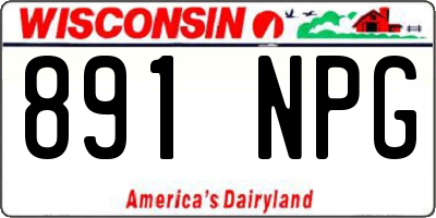 WI license plate 891NPG