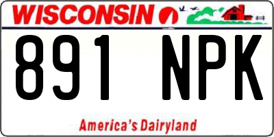 WI license plate 891NPK