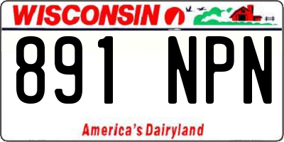 WI license plate 891NPN