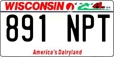 WI license plate 891NPT