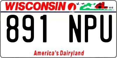 WI license plate 891NPU