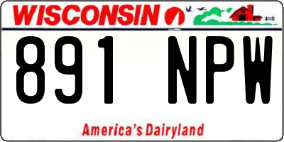 WI license plate 891NPW