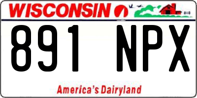 WI license plate 891NPX