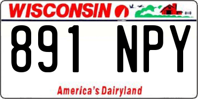 WI license plate 891NPY