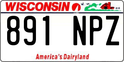 WI license plate 891NPZ