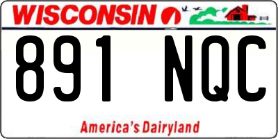 WI license plate 891NQC