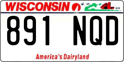 WI license plate 891NQD