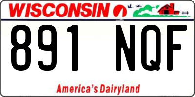 WI license plate 891NQF