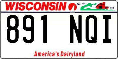 WI license plate 891NQI