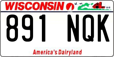 WI license plate 891NQK
