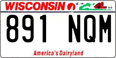 WI license plate 891NQM