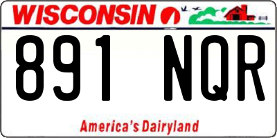 WI license plate 891NQR