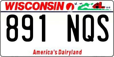 WI license plate 891NQS