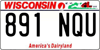 WI license plate 891NQU