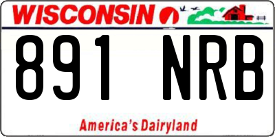 WI license plate 891NRB