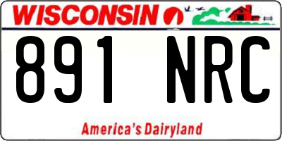 WI license plate 891NRC