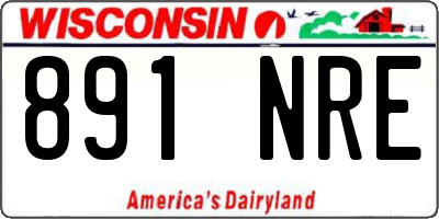 WI license plate 891NRE
