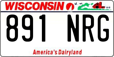 WI license plate 891NRG