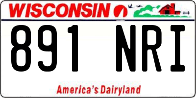 WI license plate 891NRI
