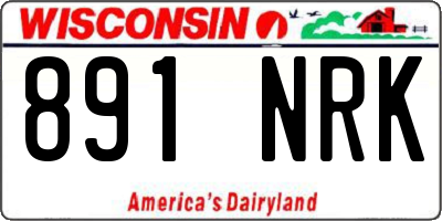 WI license plate 891NRK