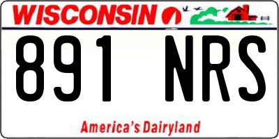 WI license plate 891NRS