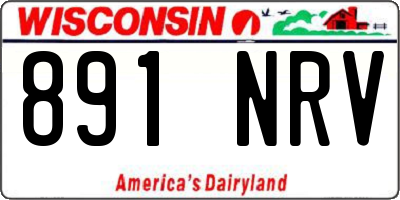 WI license plate 891NRV