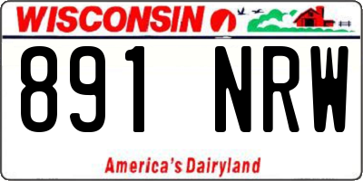 WI license plate 891NRW