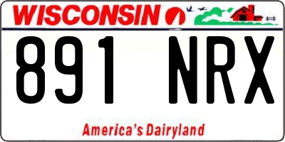 WI license plate 891NRX