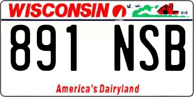 WI license plate 891NSB