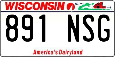 WI license plate 891NSG