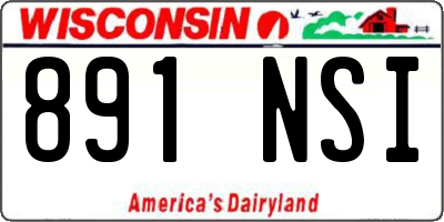 WI license plate 891NSI