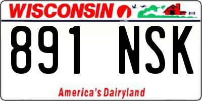 WI license plate 891NSK