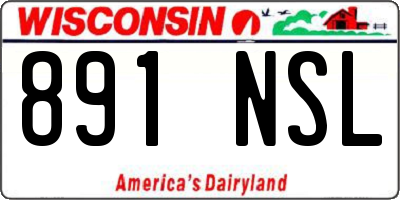 WI license plate 891NSL