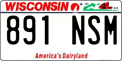 WI license plate 891NSM