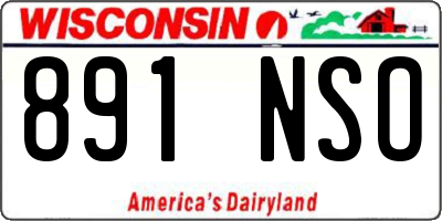 WI license plate 891NSO