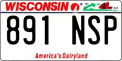 WI license plate 891NSP