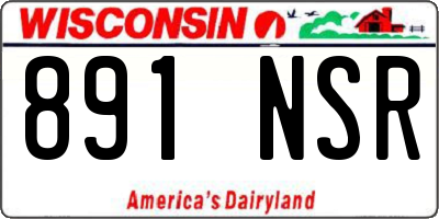 WI license plate 891NSR