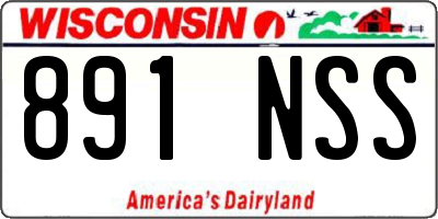 WI license plate 891NSS