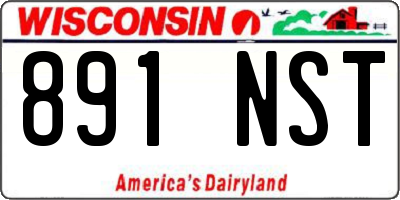WI license plate 891NST
