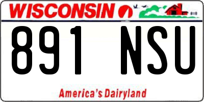 WI license plate 891NSU