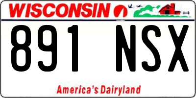 WI license plate 891NSX