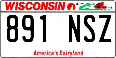 WI license plate 891NSZ