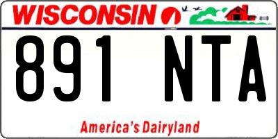 WI license plate 891NTA