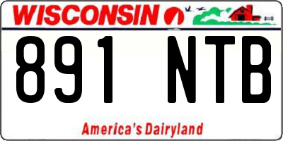 WI license plate 891NTB
