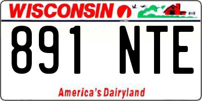WI license plate 891NTE