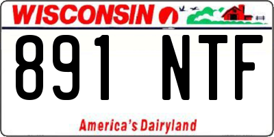 WI license plate 891NTF