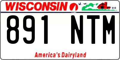 WI license plate 891NTM