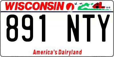 WI license plate 891NTY